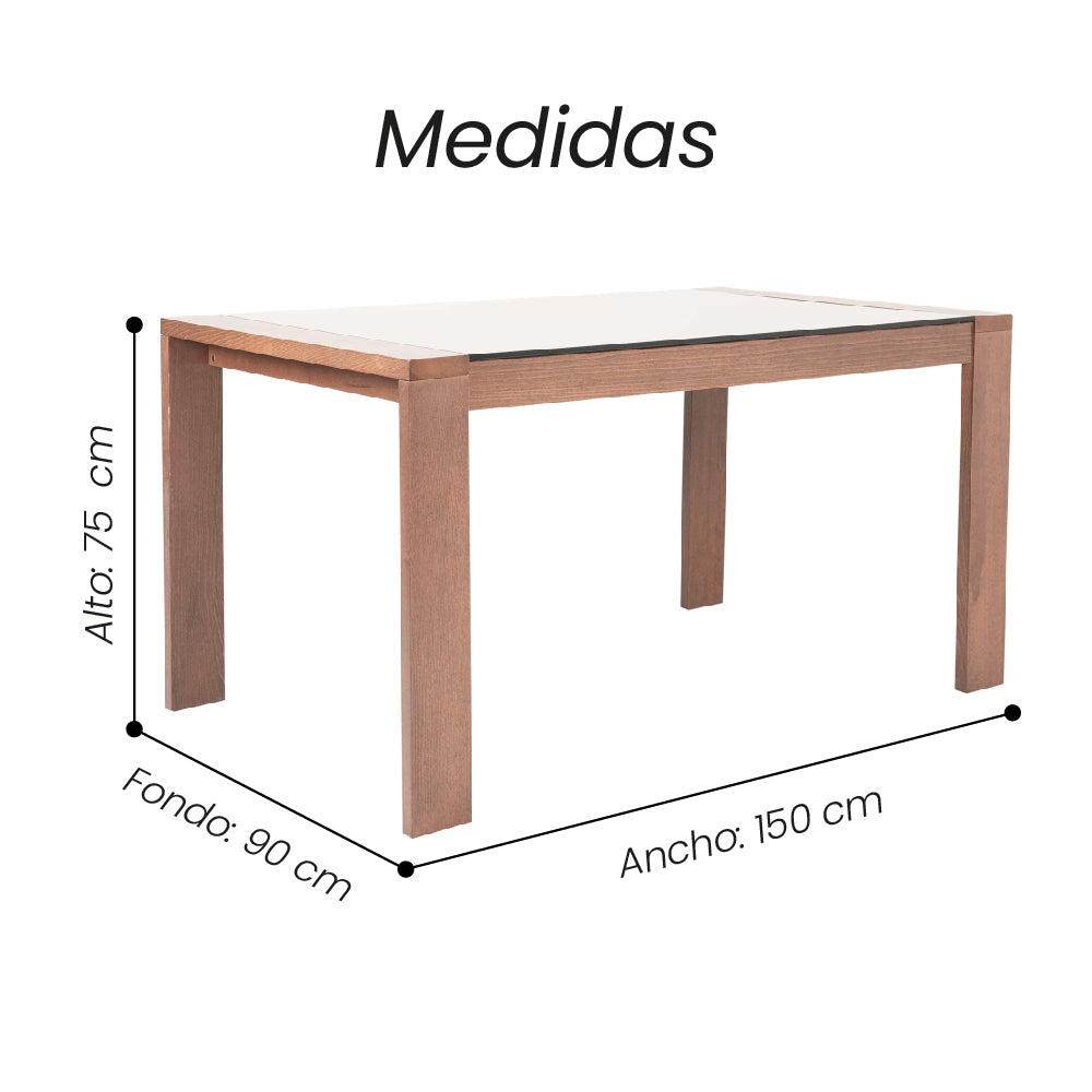 Mesa Extension Eufrasia Madera Vino 2C - Fiotti