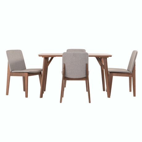 Comedor Esther Caoba 4P Gris 4C - Fiotti