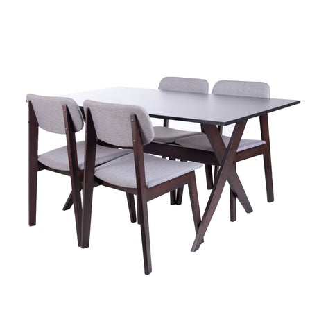 Comedor Edunio 4P GR Sillas Camel