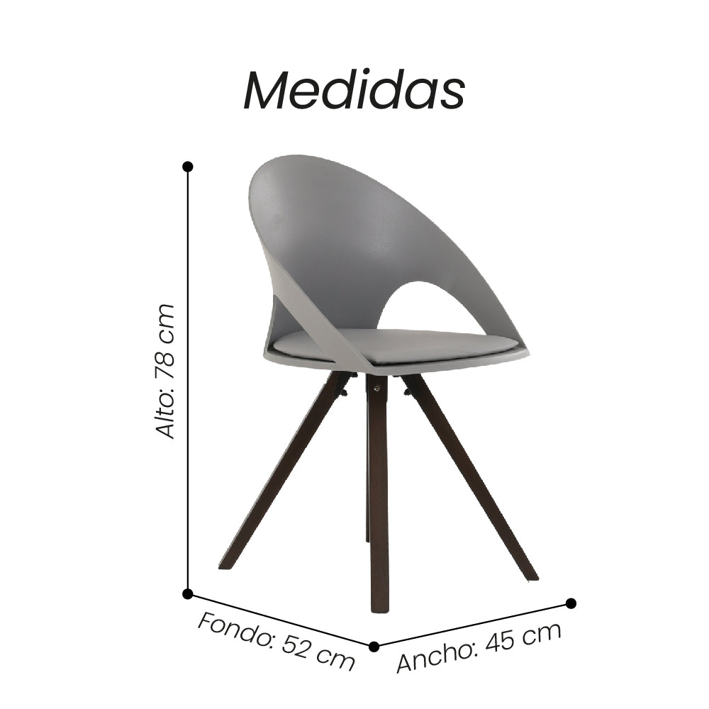 Silla De Comedor Egeria Café - Fiotti