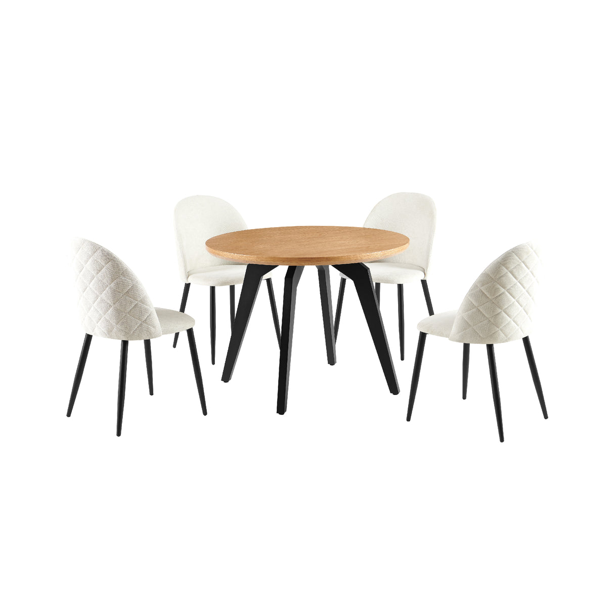 Comedor Akiva 4P Redondo (Beige) 3c 1 Metro De Diametro