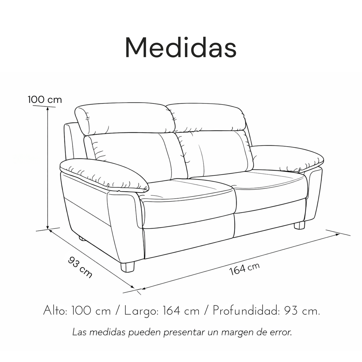 Sofá Jarka Eléctrico Reclinable 2P