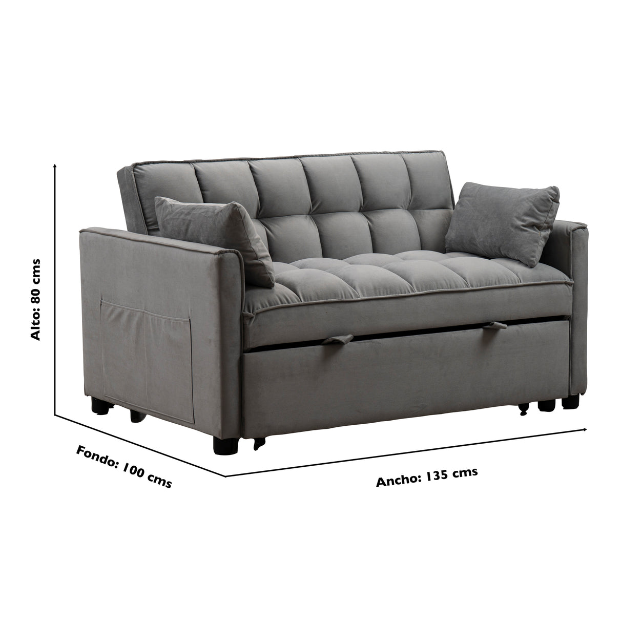Sofá Cama Aeidi Gris