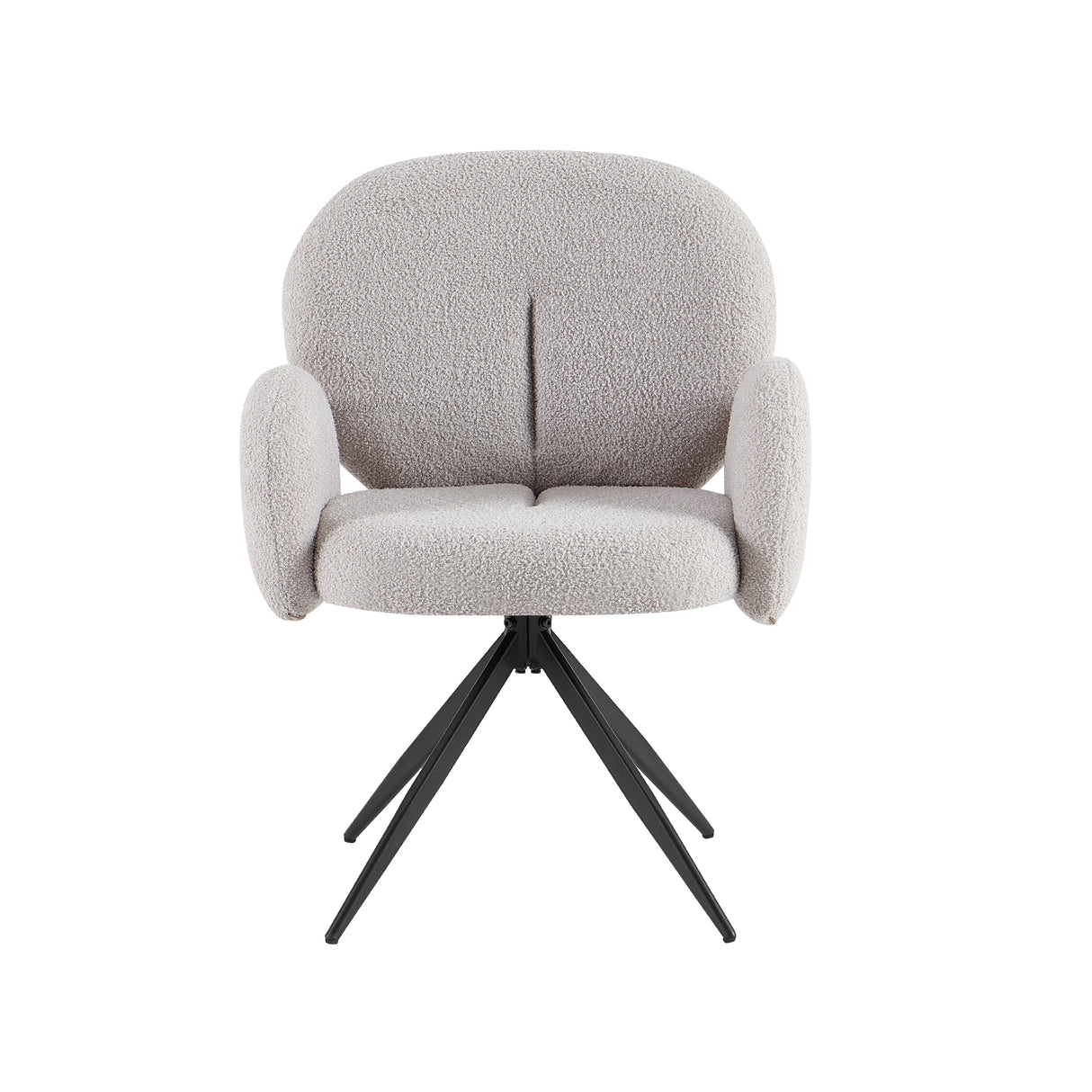 Silla de comedor Ayelet (Gris) Giratoria