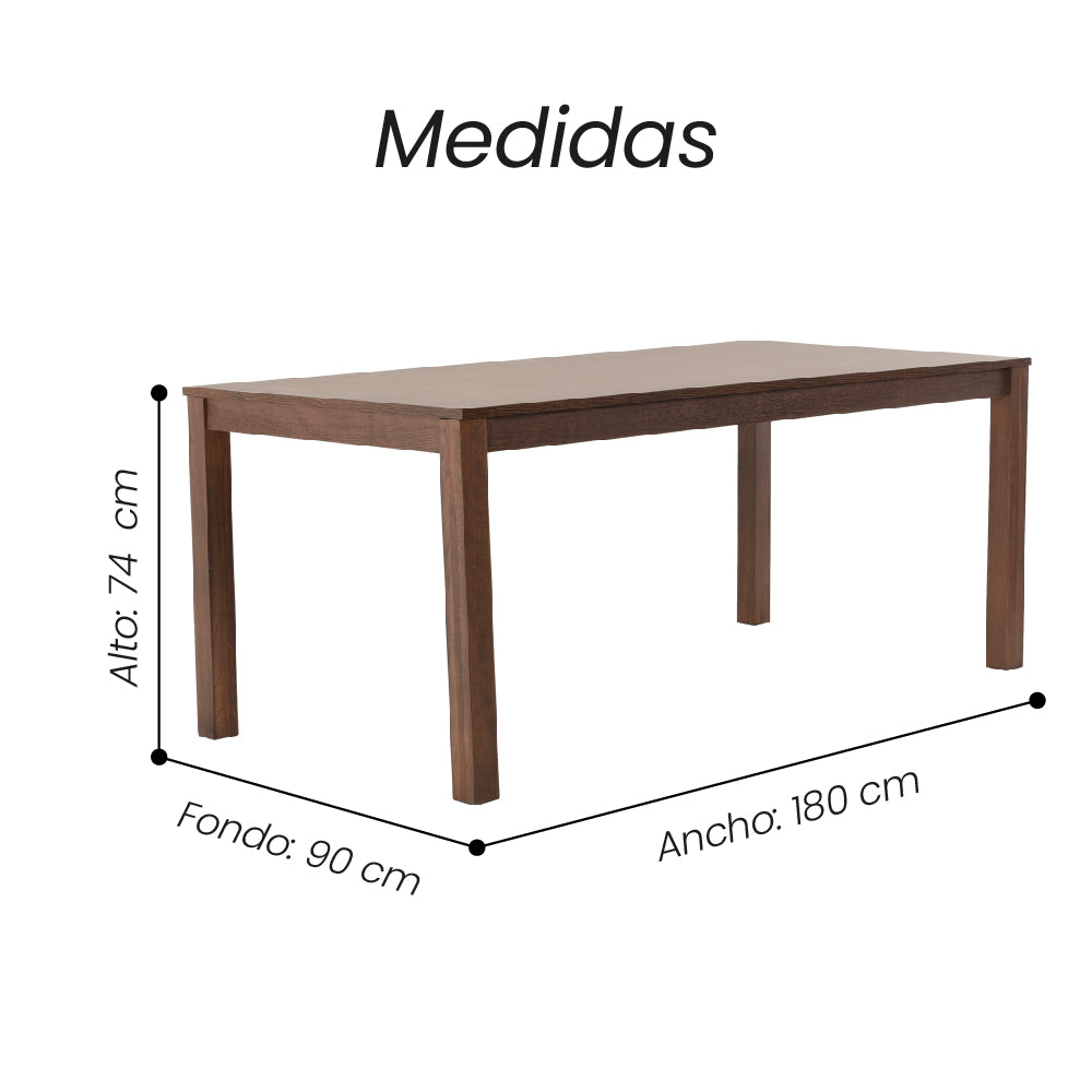 Mesa Comedor Elisea Caoba - Fiotti