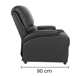 Reclinable Waheeb Negra 1 Puesto