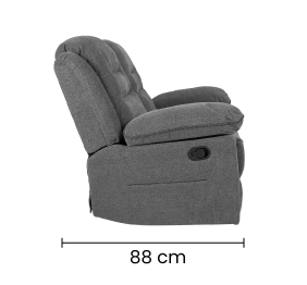 Sofá Reclino Macario 2 Puestos | Gris