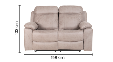 Sofá Reclino Jarka 2 Puestos | Beige