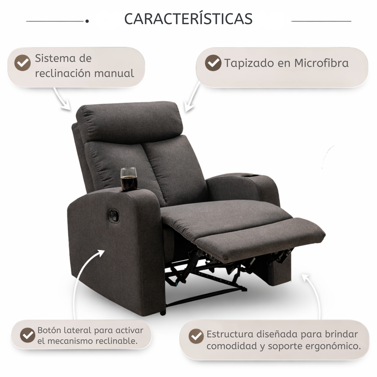 Sofá Reclinable Trudy 1P