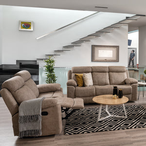 Sofá Reclino Jarka 3 Puestos | Beige