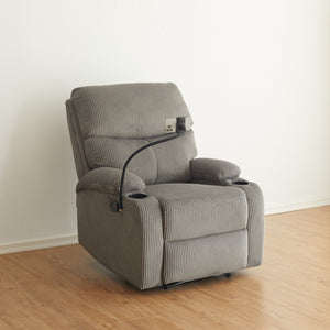 Silla Reclinable Abelyn 1 puesto (Gris) Porta Celular