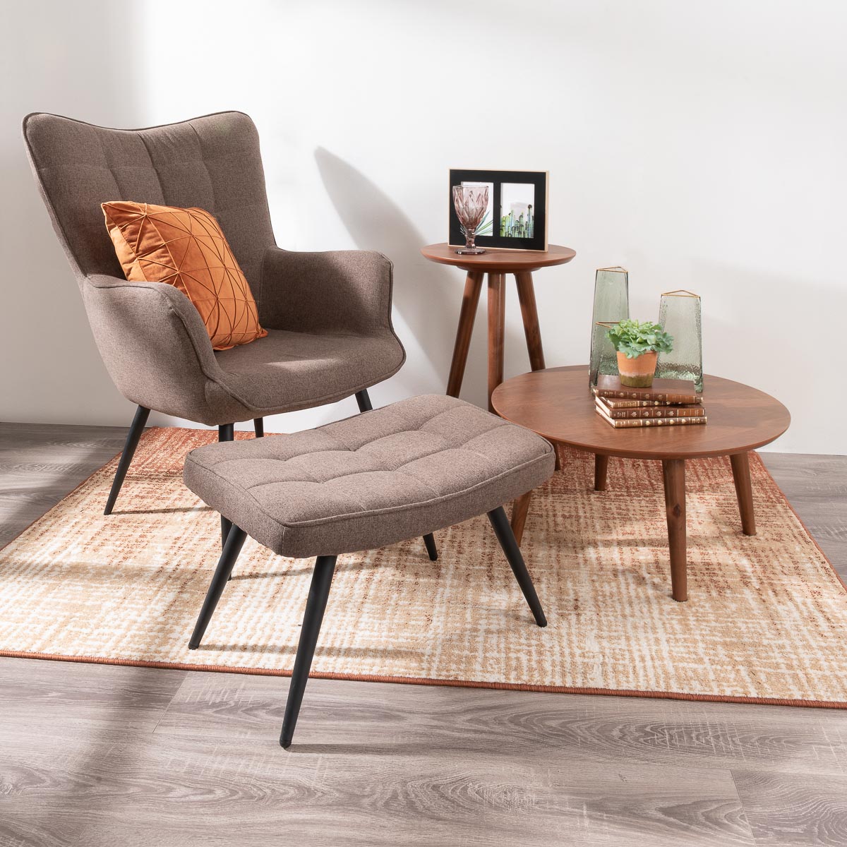 Poltrona Con Descansa Pie Laurendi Café