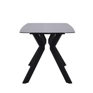 Mesa de Comedor Avani Cristal Gris Oscuro 4 / 6 Puestos