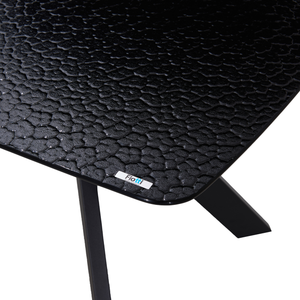 Mesa de Comedor Avani Cristal Gris Oscuro 4 / 6 Puestos