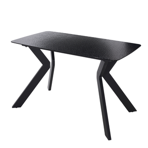 Mesa de Comedor Avani Cristal Gris Oscuro 4 / 6 Puestos