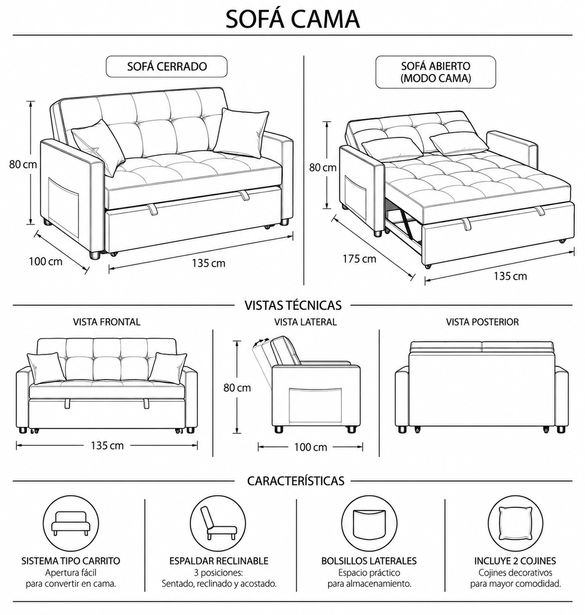 Sofá Cama Aeidi