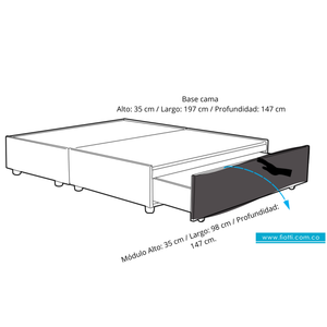 Base Cama Tannaro Doble
