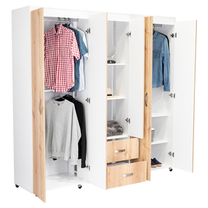Closet bariloche 2x2 blanco mqz 16mm+duna