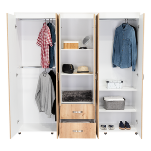 Closet bariloche 2x2 blanco mqz 16mm+duna