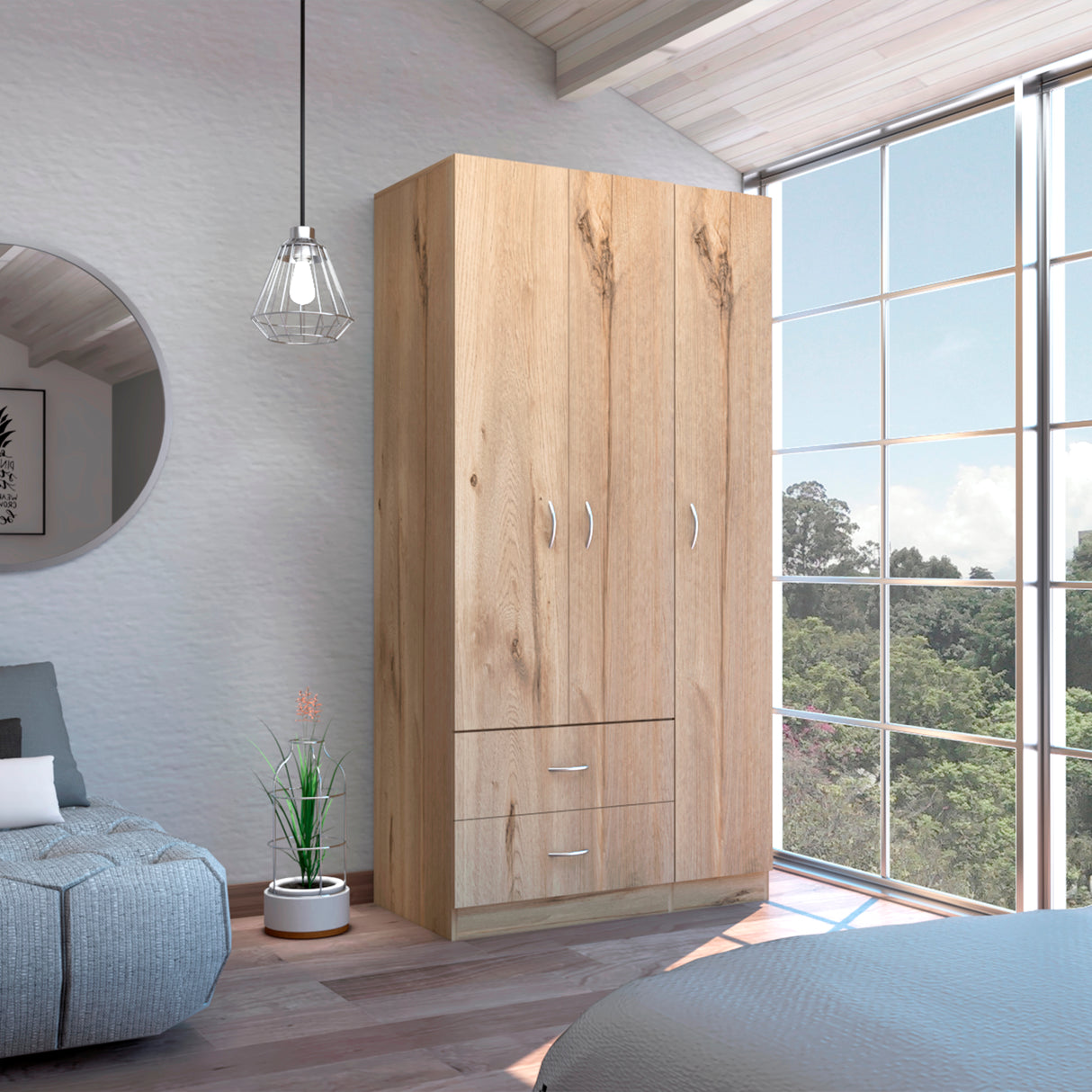 Closet austral 3p (1c) duna/blanco 180x9