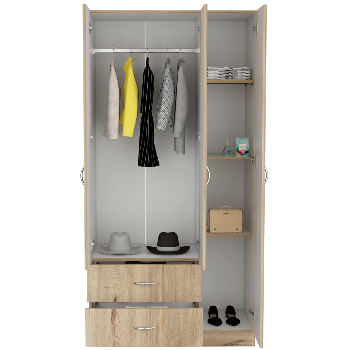 Closet austral 3p (1c) duna/blanco 180x9