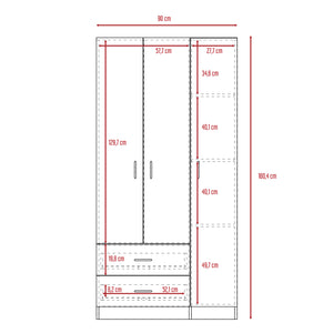 Closet austral 3p (1c) duna/blanco 180x9