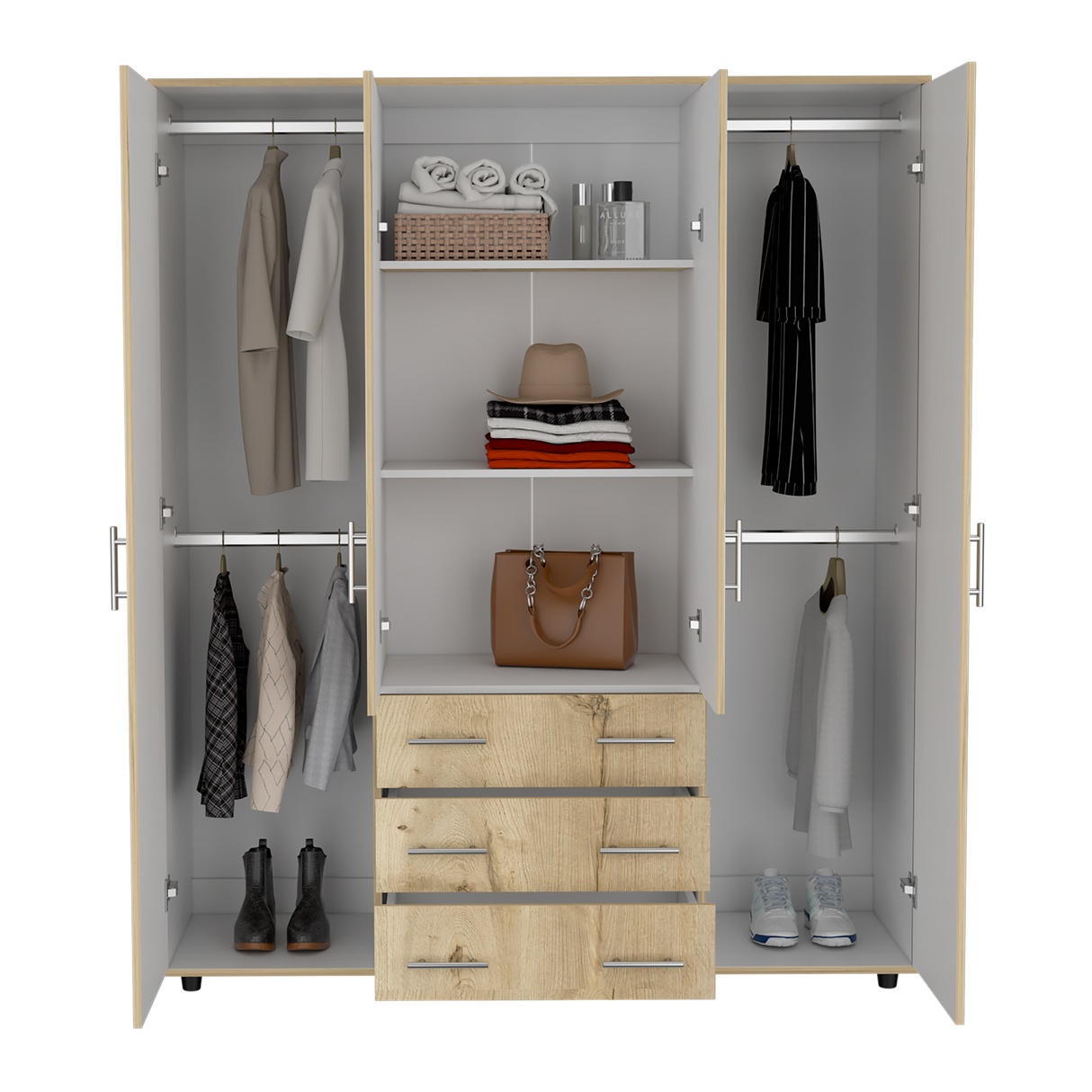 Closet austral 3p (1c) duna/blanco 180x9