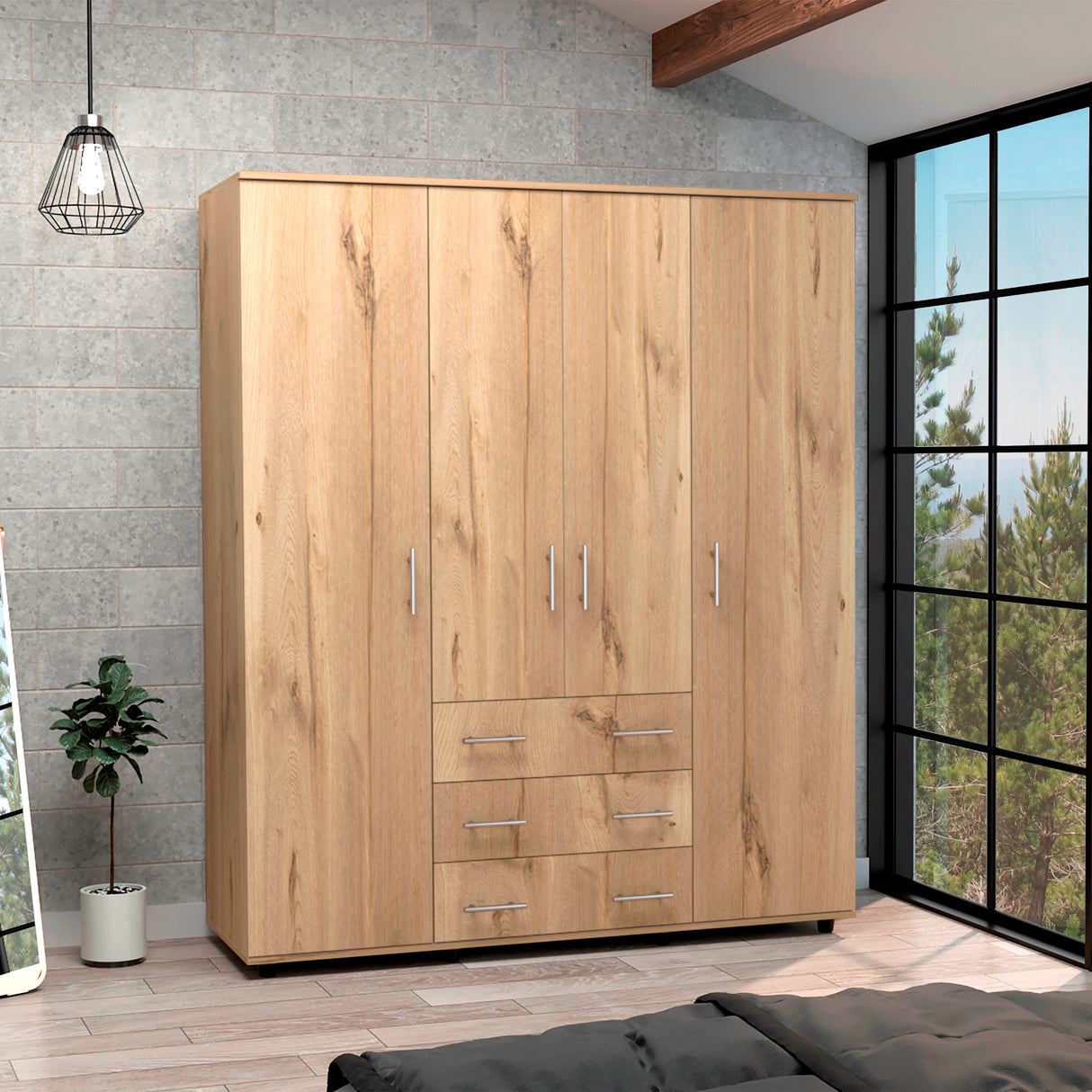 Closet austral 3p (1c) duna/blanco 180x9