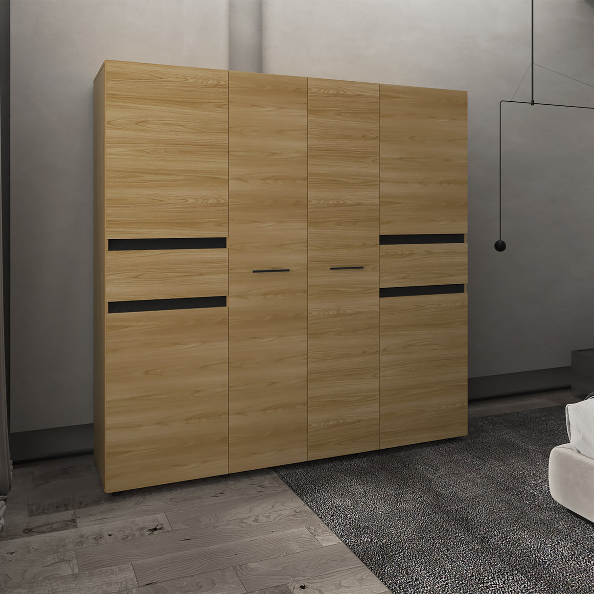 Closet Berino 200X200X51, Fresno Wengue