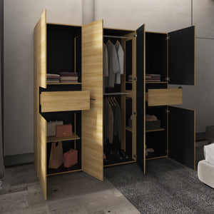 Closet Berino 200X200X51, Fresno Wengue