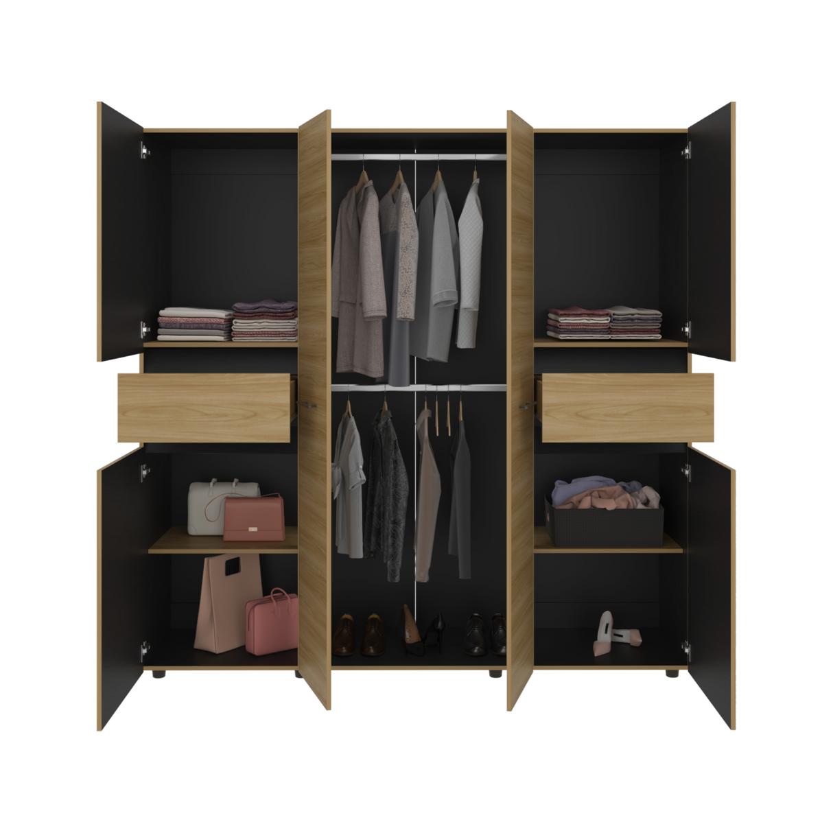 Closet Berino 200X200X51, Fresno Wengue