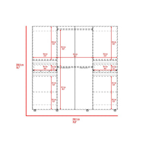 Closet Berino 200X200X51, Fresno Wengue