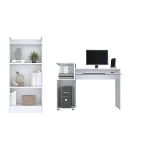 Combo Escritorio Atlanter + Biblioteca Rovere