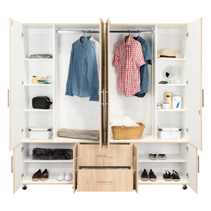 Closet cantelmo rovere/blanco 200x200x48