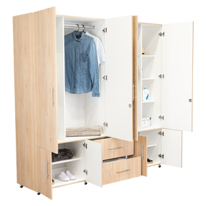 Closet cantelmo rovere/blanco 200x200x48