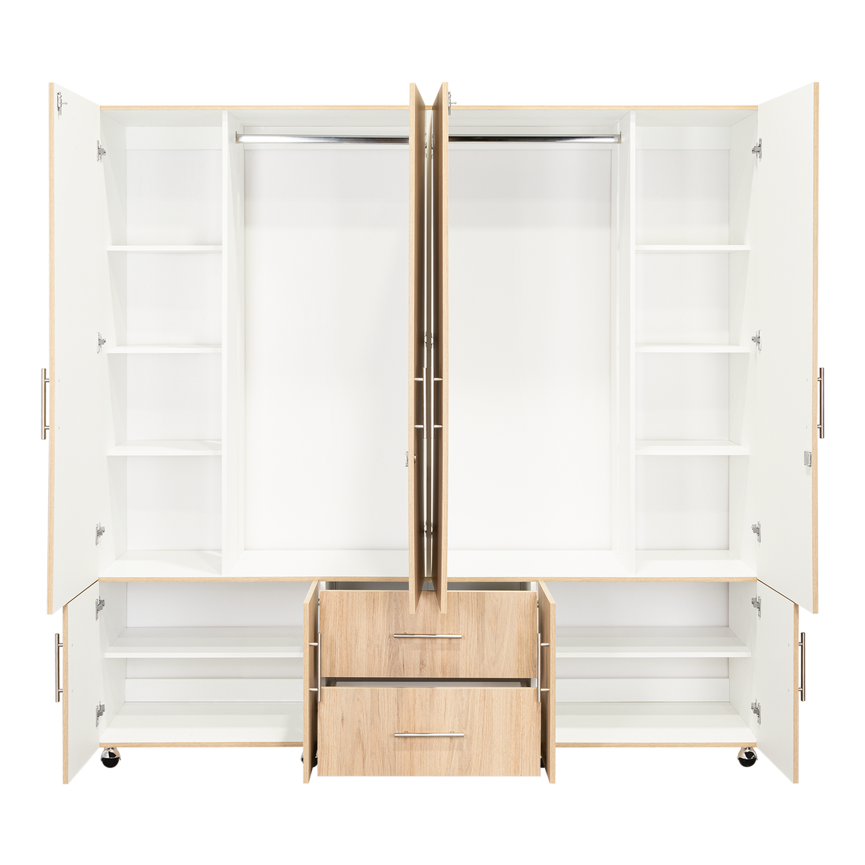 Closet cantelmo rovere/blanco 200x200x48