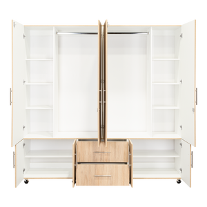Closet cantelmo rovere/blanco 200x200x48