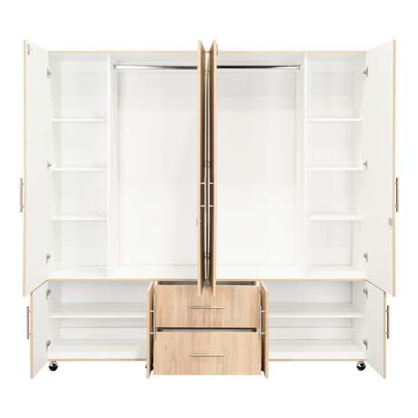 Closet cantelmo rovere/blanco 200x200x48