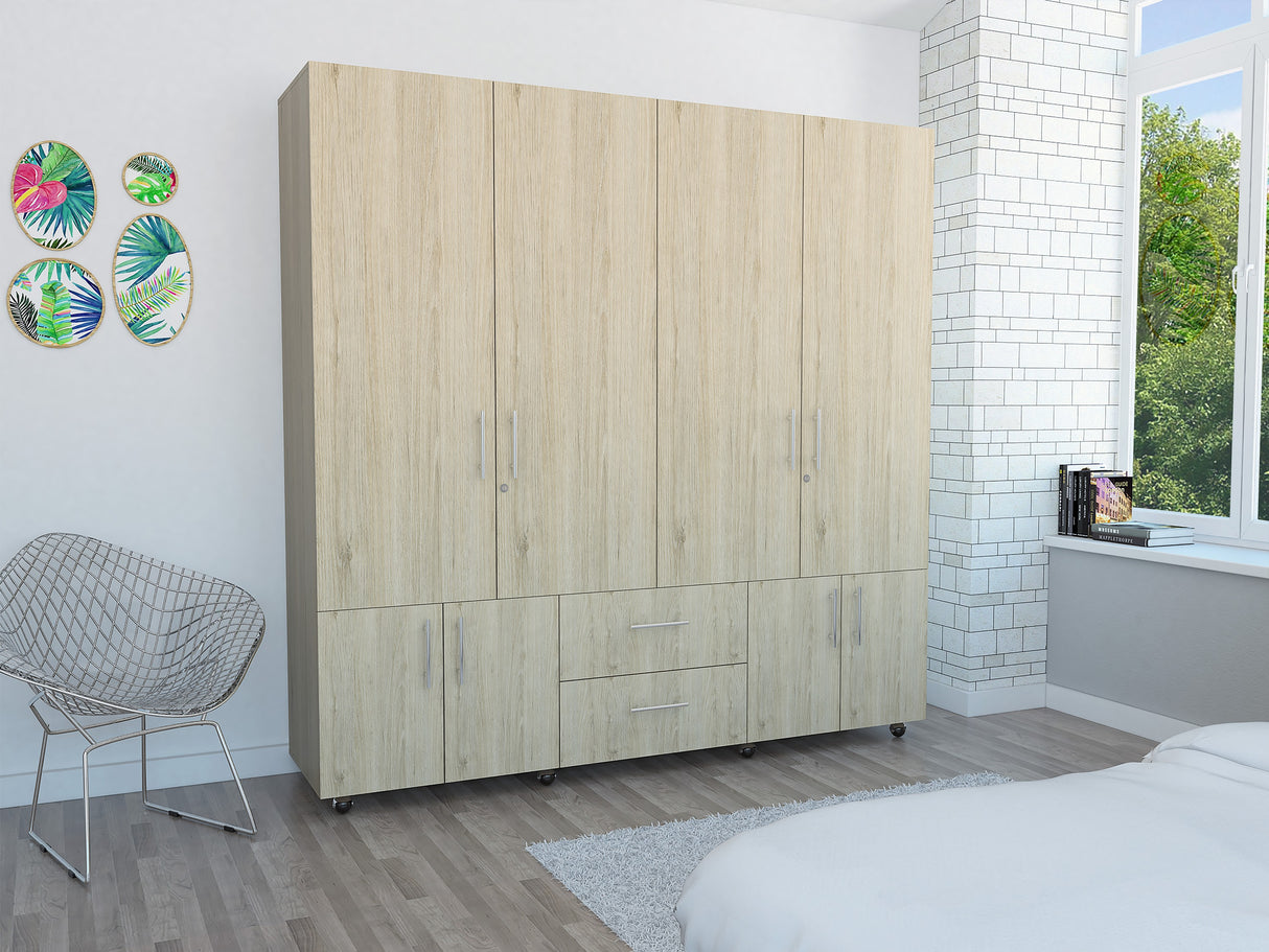 Closet cantelmo rovere/blanco 200x200x48