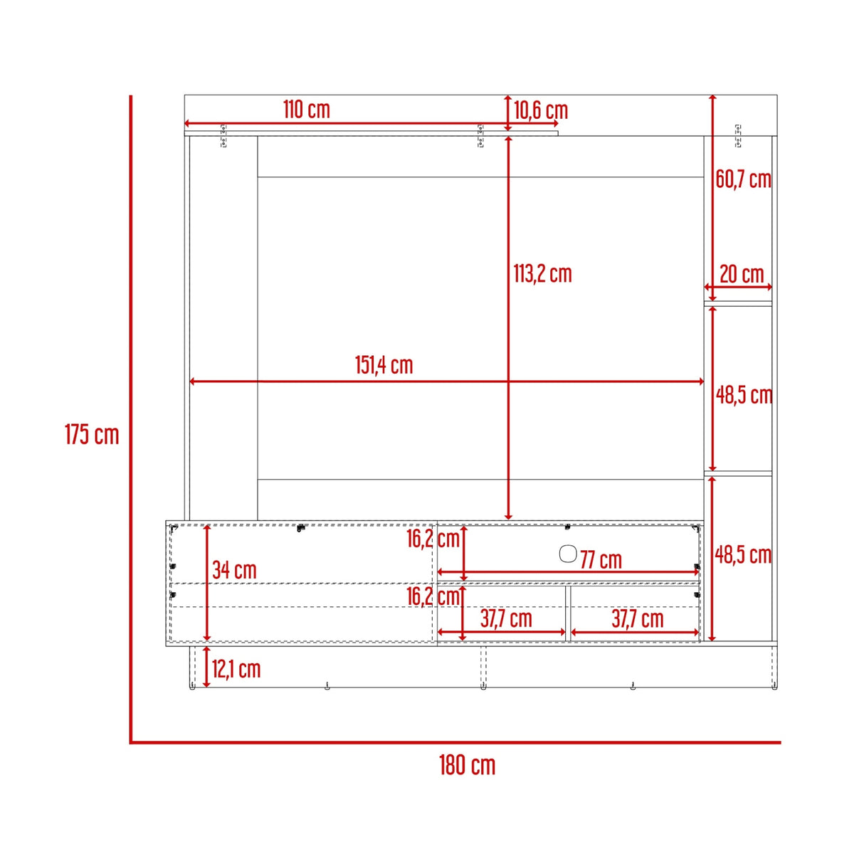 Centro de entretenimiento 60'' Doha
