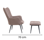 Poltrona Con Descansa Pie Laurendi Café