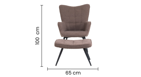 Poltrona Con Descansa Pie Laurendi Café