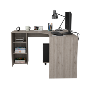 Escritorio baggio (1c) ceniza 76.5x130x1