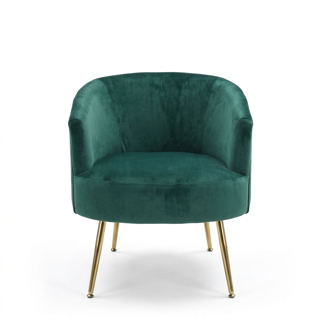 Poltrona Eugenia Azul Patas Doradas