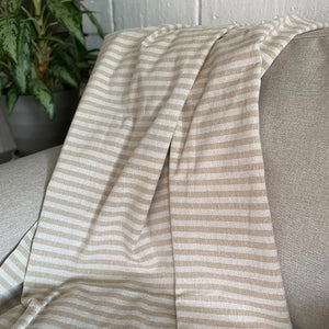 Manta tejida camel/flecos 120x160