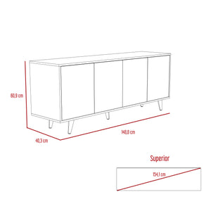 Rack para tv bora (1c) rovere+blanco mqz
