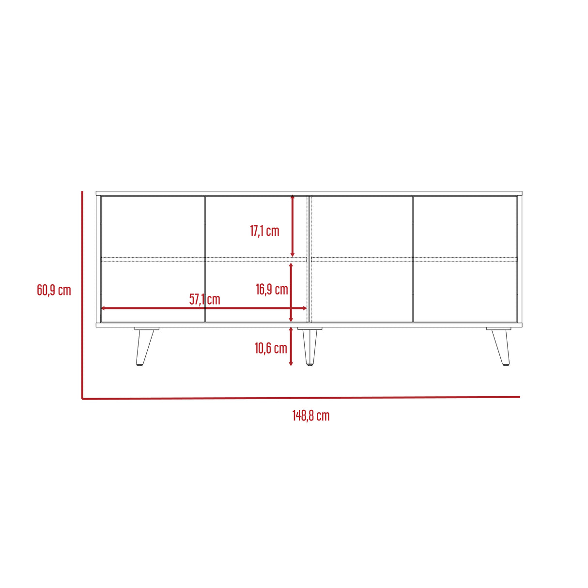 Rack para tv bora (1c) rovere+blanco mqz