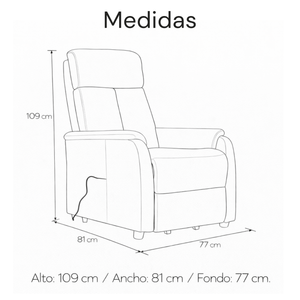 Silla Reclino Eléctrica Jabalya Beige