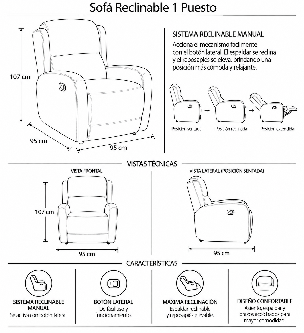 Silla Reclino Jadon 1P