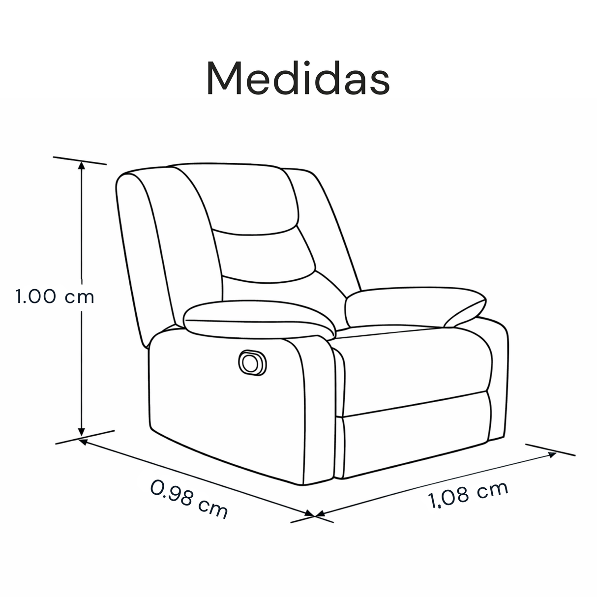 Sofá Reclino Kalerin Premium 1P